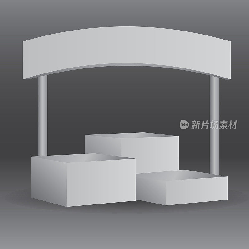 Simple Wall Booth Mockup. exhibition stand for event 3D rendering